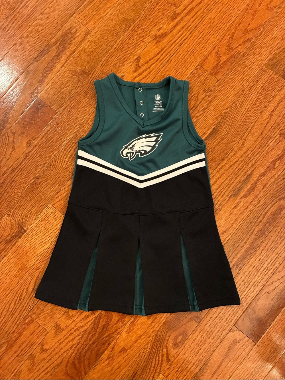 NFL Philadelphia Eagles Team Girls' Green & Black Cheer Dress Size 4T